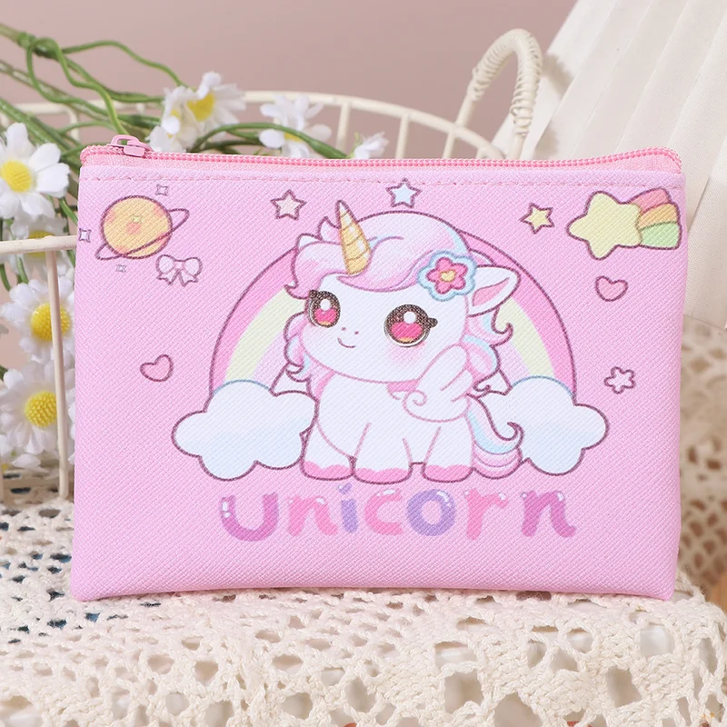 Cartoon Coin Purse PU Leather Zipper Wallet- Colour: 14